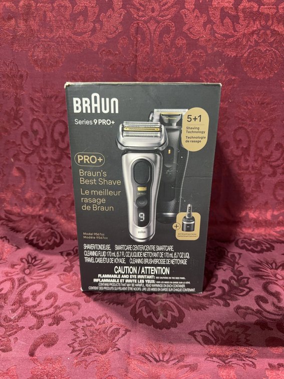 Braun Series 9 PRO+ Electric Shaver 9567cc Silver With 6-in-1 SmartCare Center
