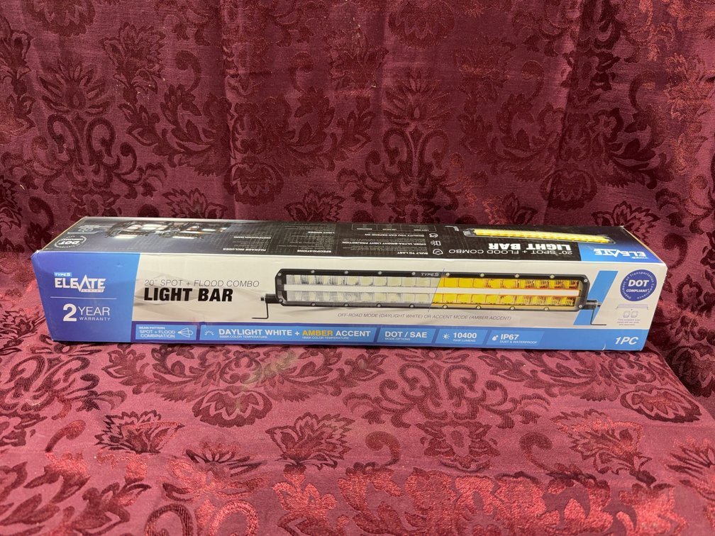 Elevate 20" Spot-Flood Combo LED Light Bar, Daylight White & Amber, 10400 Lumens
