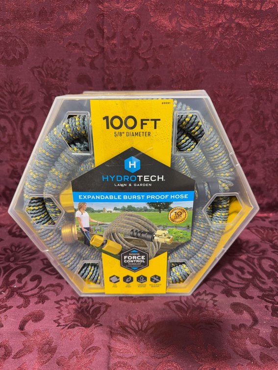 HydroTech 100 ft 5/8" Expandable Burst Proof Hose With Patented Force Control