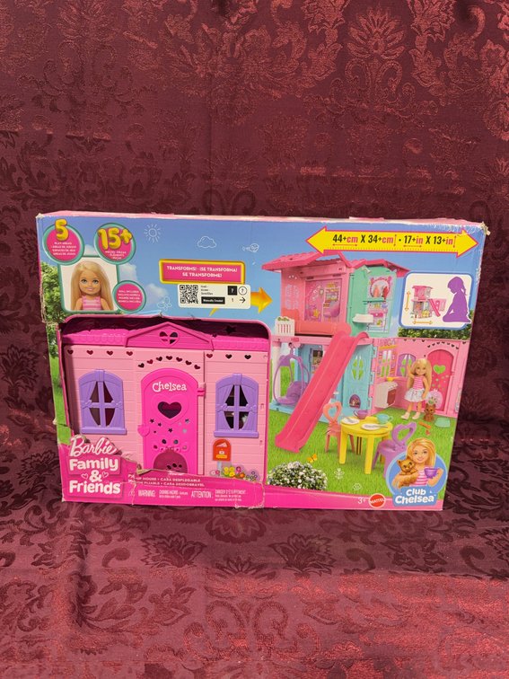 Barbie Club Chelsea Doll and Playhouse Set, 17 in x 13 in, with Accessories