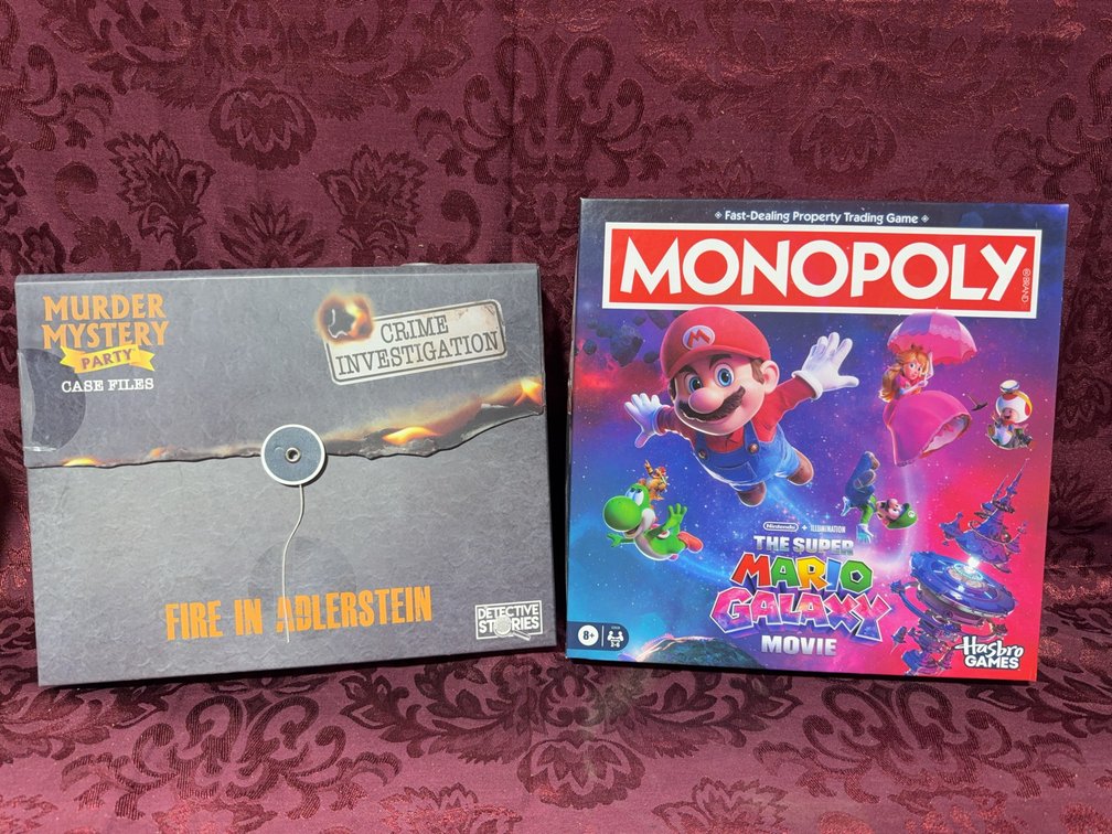 Monopoly Super Mario Galaxy Game and Fire In Adlerstein Mystery Case Files