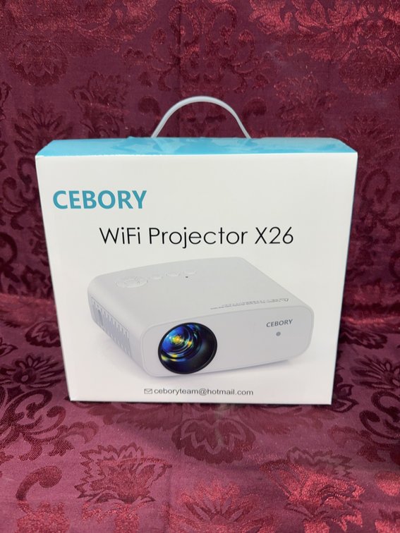 CEBORY WiFi Projector X26, 45W, 240x180x96mm, 1.2kg, White, New in Box