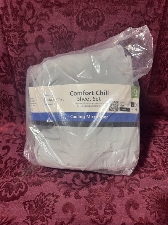 Mainstays Comfort Chill Queen Sheet Set Cooling Microfiber New In opened Package