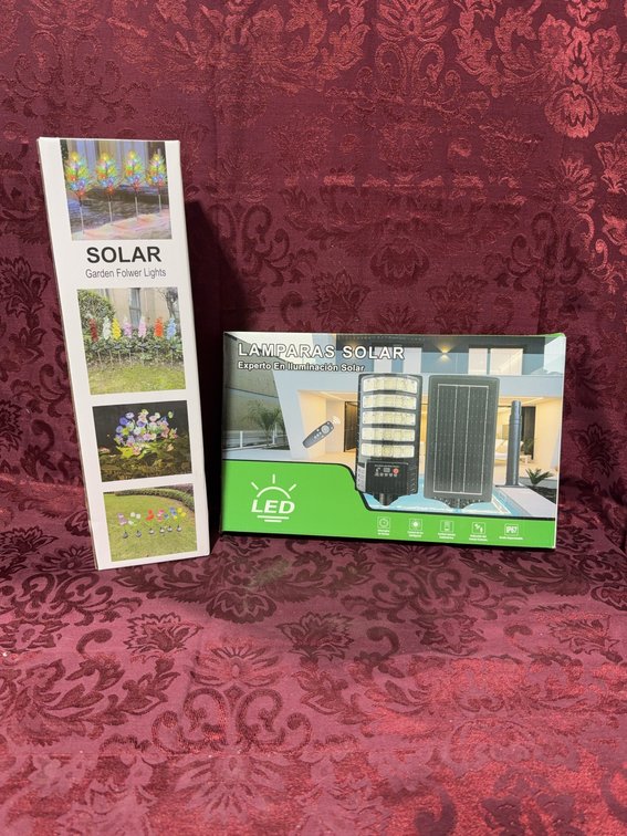 Solar Garden Flower Lights and LED Solar Lamp Outdoor Lighting Set