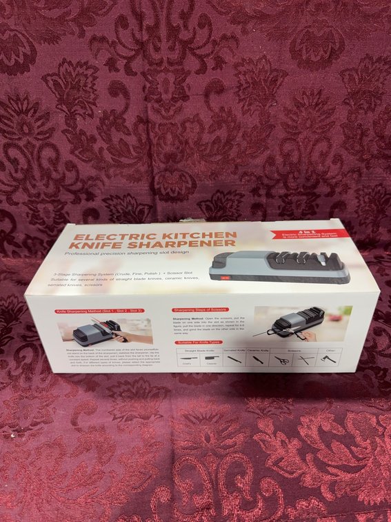 Electric Kitchen Knife Sharpener, Three-Stage Sharpening System, New in Box