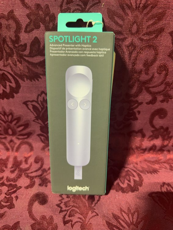 Logitech Spotlight 2 Advanced Wireless Presenter With Haptics, 100 Ft Range