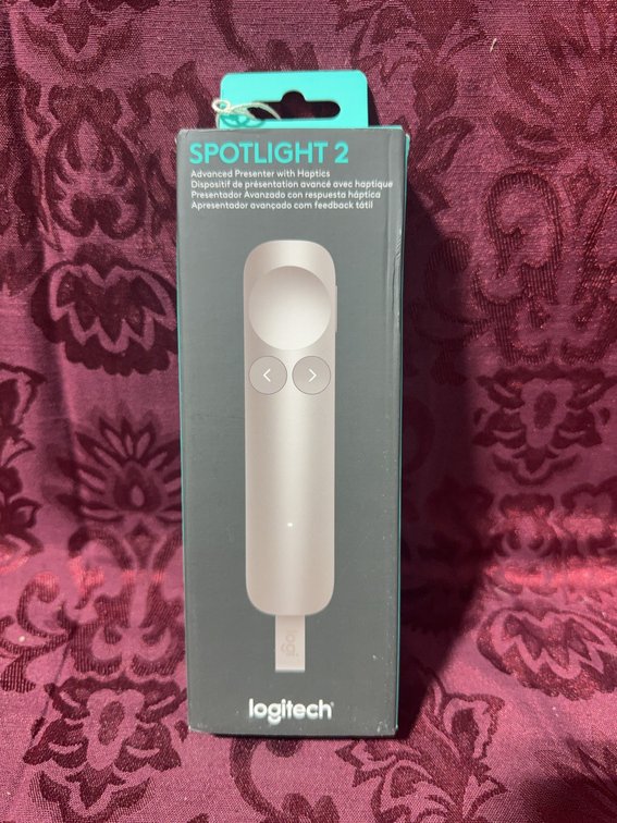 Logitech Spotlight 2 Advanced Presenter with Haptics, USB-C, Bluetooth, 100 ft Range