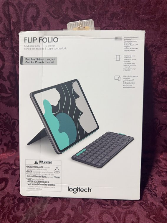 Logitech Flip Folio Keyboard Case for iPad Pro 13-inch and iPad Air 13-inch