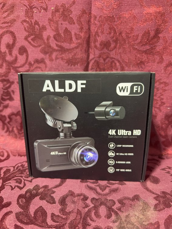 ALDF 4K Ultra HD WiFi Dual Channel Dash Camera with Loop Recording and G-Sensor