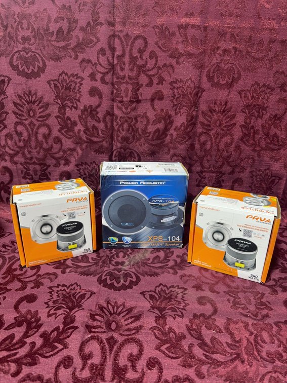 Pair PRV Audio TW700Ti-CR Super Tweeters & Power Acoustik XPS-104 4" 300W Speakers