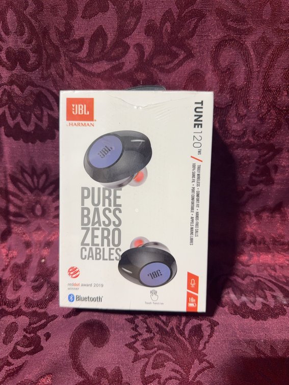 JBL Tune 120TWS Wireless In-Ear Earbuds With Charging Case, Bluetooth, Black