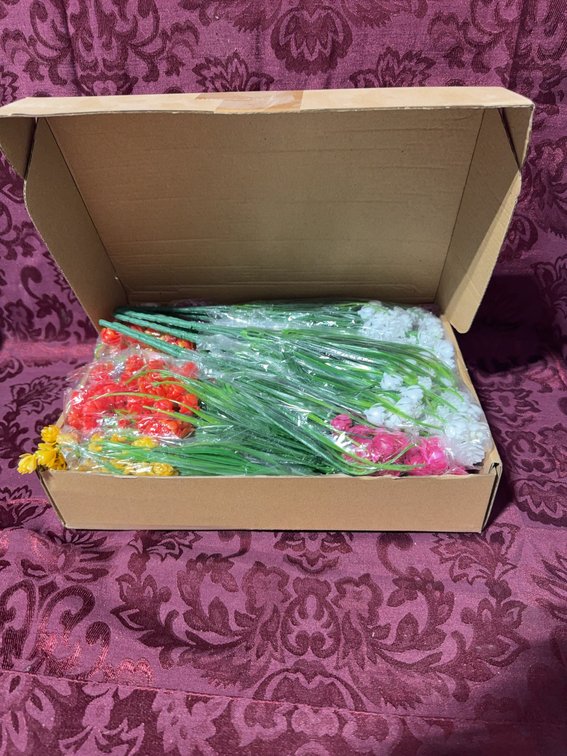 Artificial Flower Sprays, Plastic, Multiple Colors, 12 Inch Stems