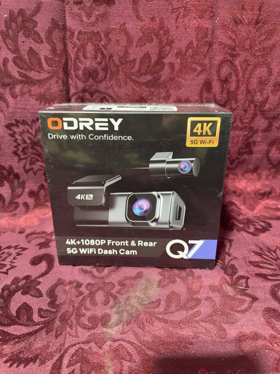 Odrey Q7 4K Front & Rear 1080P Dash Cam 5G WiFi New in Box