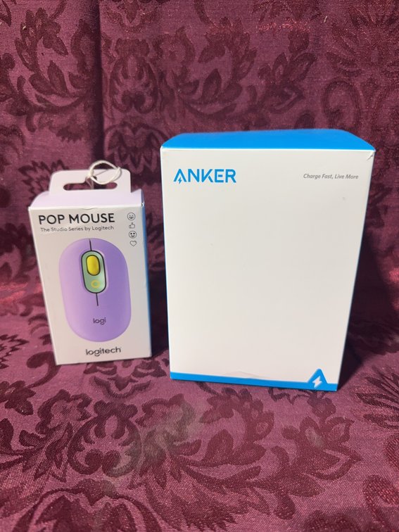 Logitech Pop Mouse Lavender and Anker Wired Vertical Ergonomic Mouse New in Box