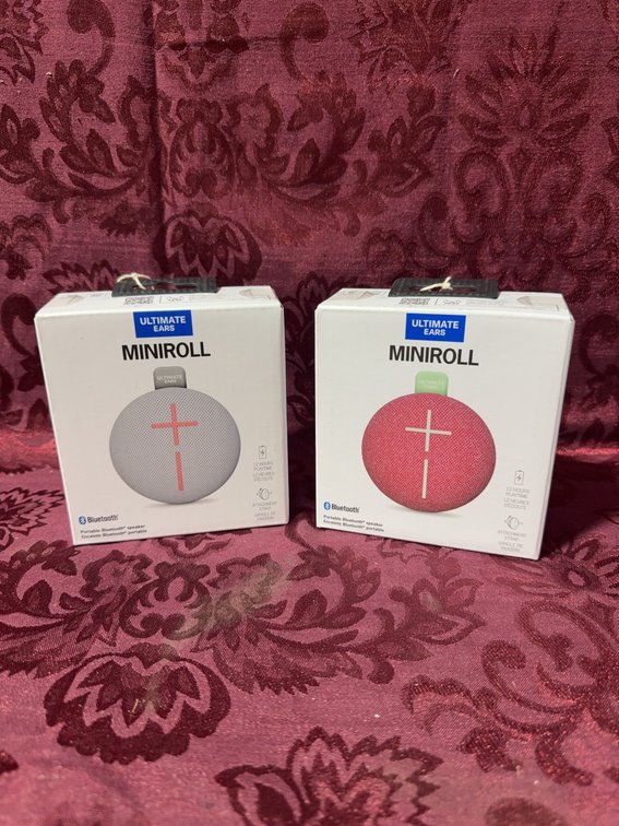 2 Ultimate Ears MINIROLL Bluetooth Speakers Waterproof 12-Hour Battery