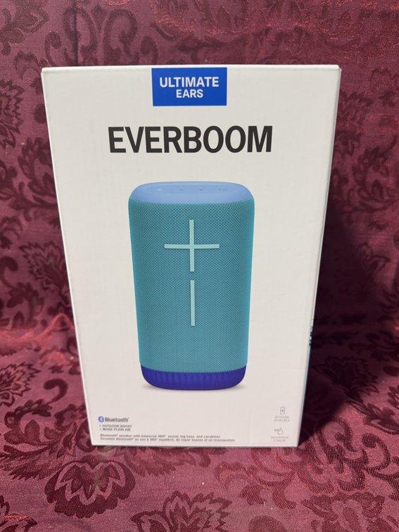 Ultimate Ears EVERBOOM Portable Bluetooth Speaker, Blue, New in Box