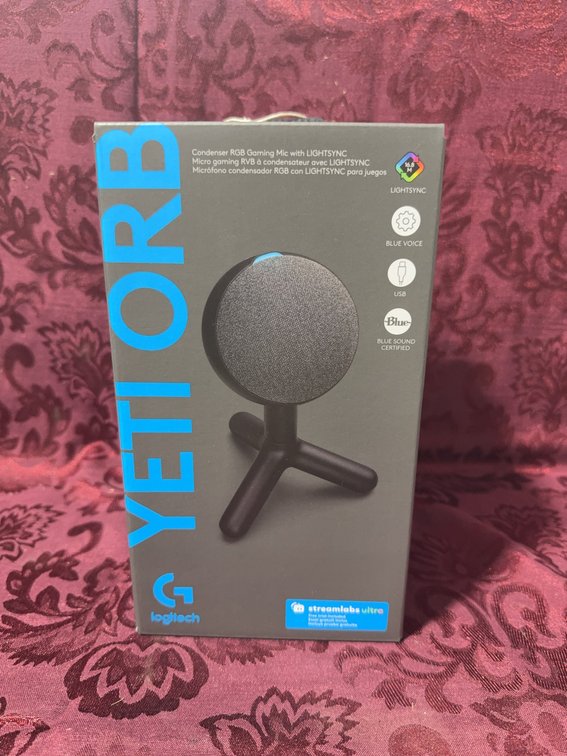 Logitech Yeti Orb RGB USB Microphone for Gaming with LIGHTSYNC and Blue VO!CE