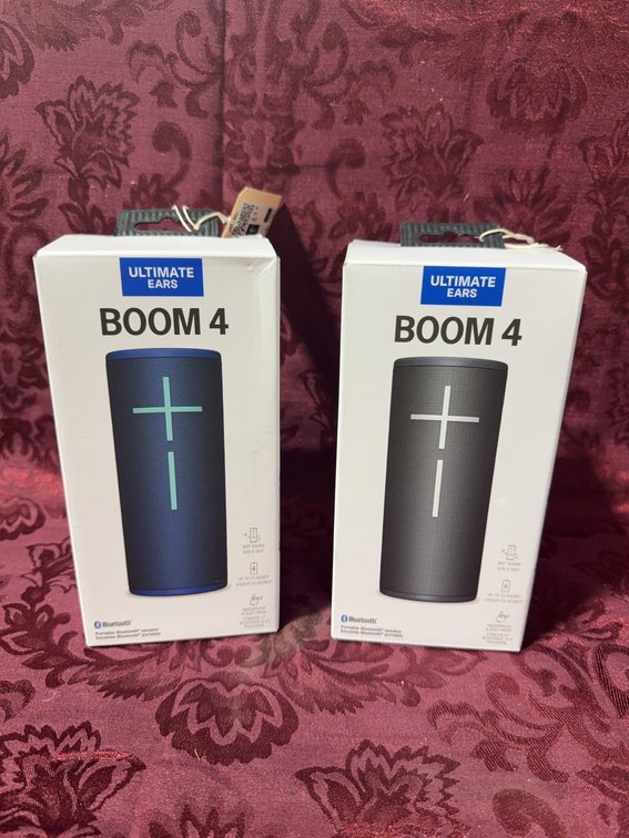 Ultimate Ears BOOM 4 Bluetooth Wireless Speakers, Black and Blue