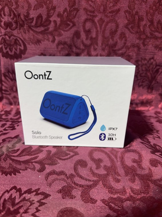 OontZ Solo Bluetooth Speaker Blue by Cambridge SoundWorks IPX7 Water Resistance