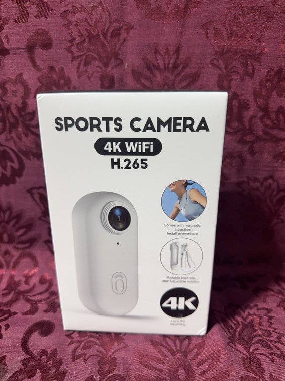Sports Camera 4K WiFi H.265 Waterproof Up to 30M Magnetic Mount White