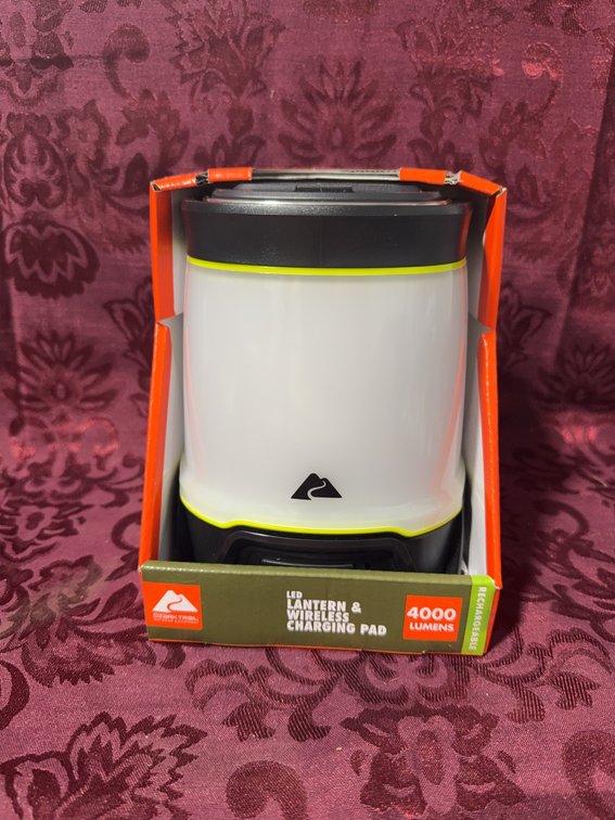 Ozark Trail LED Lantern With Wireless Charging Pad, 4000 Lumens, Rechargeable