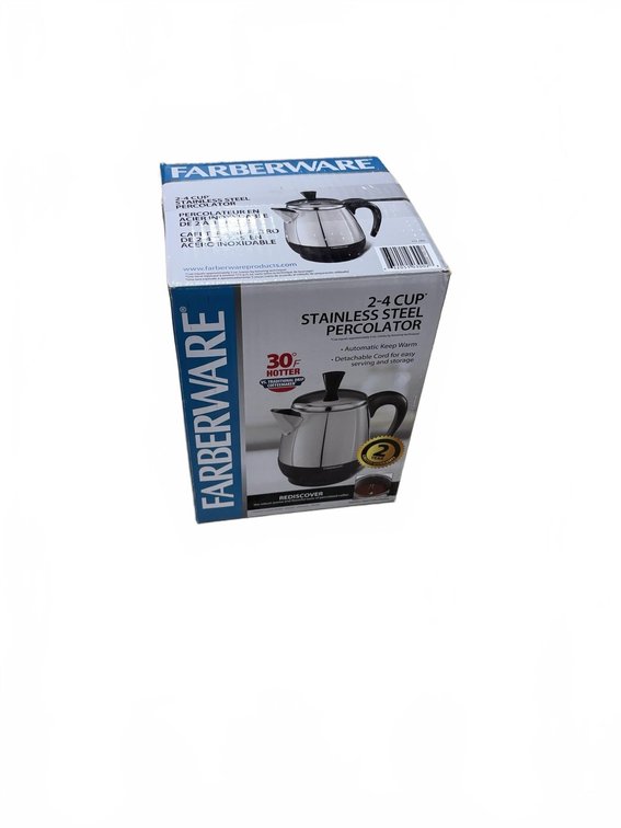 Farberware 2-4 Cup Stainless Steel Percolator, New in Box