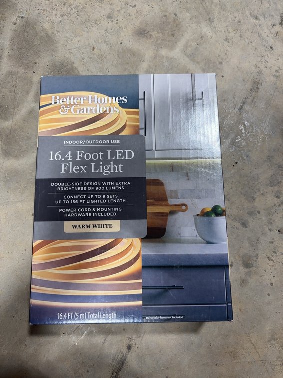 Better Homes & Gardens 16.4 Ft LED Flex Light Warm White Indoor Outdoor