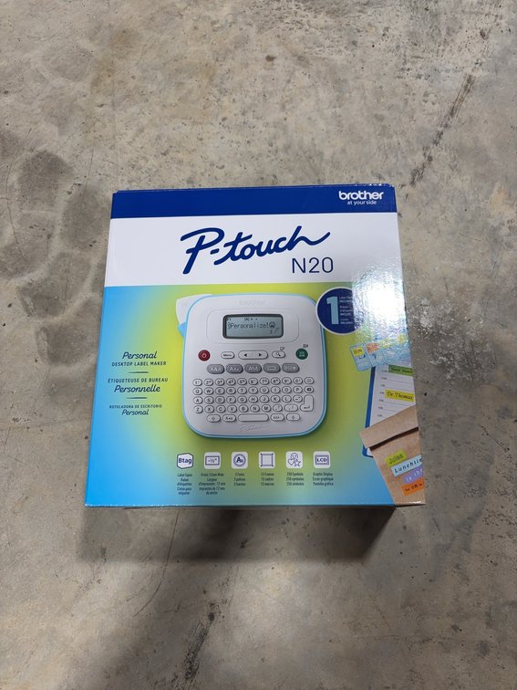 Brother P-touch N20 Label Maker With Btag Tape Compatibility, New In Box
