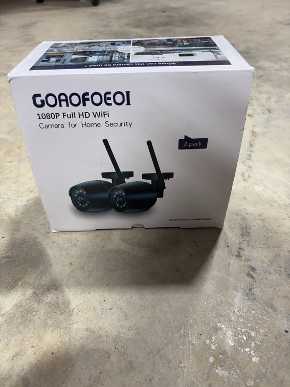 GOAOFEOI 1080P Full HD WiFi Security Cameras, 2 Pack, for Home Surveillance