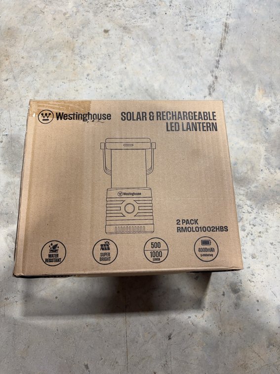 Westinghouse Solar & Rechargeable LED Lantern 2-Pack Model RMOL01002HBS