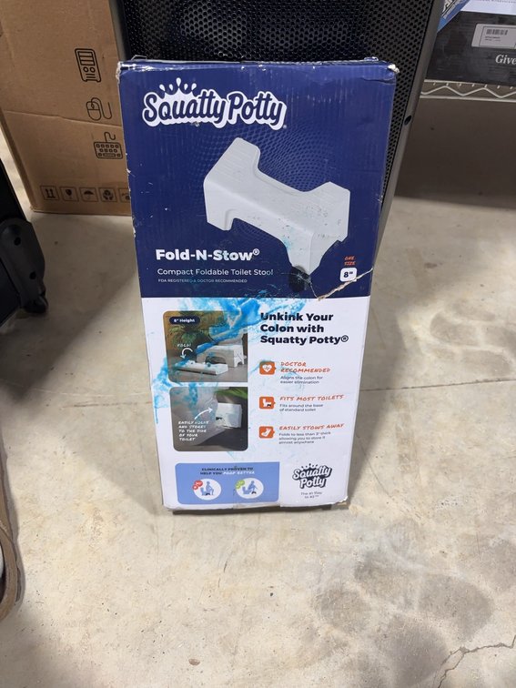 Squatty Potty Fold-N-Stow Compact Foldable Toilet Stool, 8 Inch Height