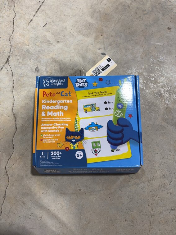 Hot Dots Pete the Cat Kindergarten Reading & Math Set with Interactive Pen