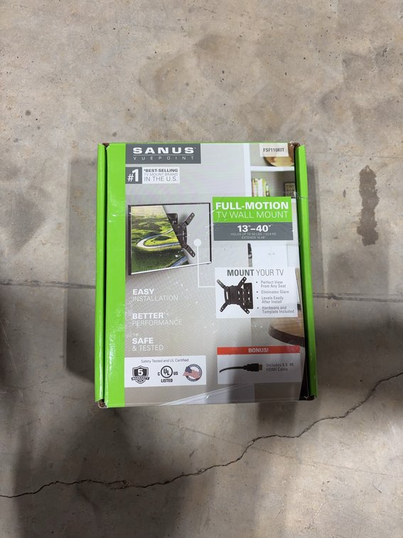 Sanus FSTV109KIT Full-Motion TV Wall Mount for 13-40" TVs, New in Box