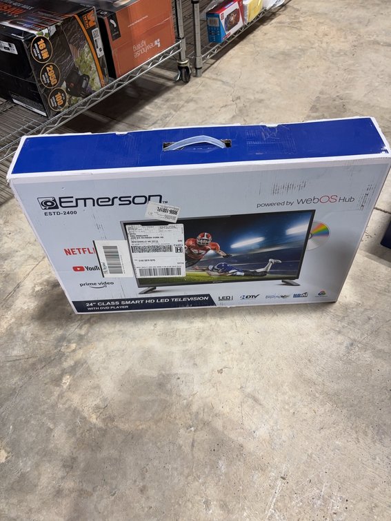 Emerson ESTD-2400 24-Inch Smart HD LED TV With Built-In DVD Player, WebOS Hub