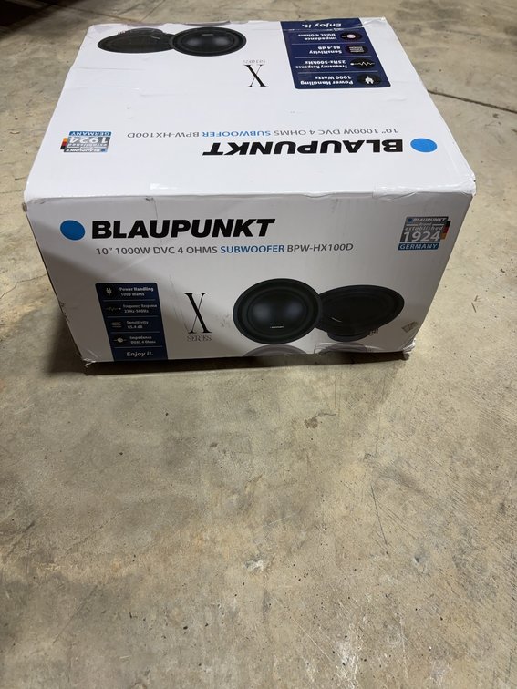 Blaupunkt 10" 1000W DVC 4 Ohms Subwoofer BPW-HX100D, X Series, New in Box