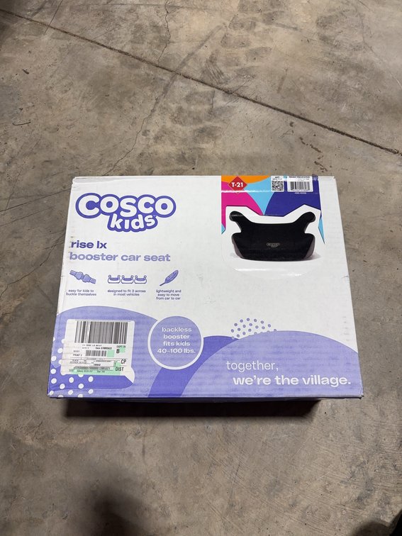 Cosco Kids Rise LX Backless Booster Car Seat, Model BC213HCE, 40–100 lbs