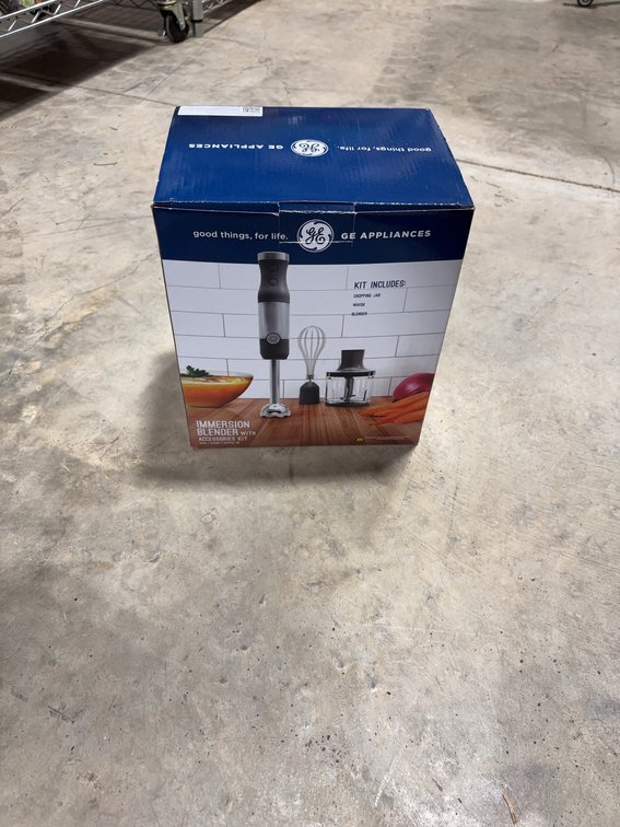 GE Appliances Immersion Blender With Accessories Kit, Includes Chopping Jar & Whisk