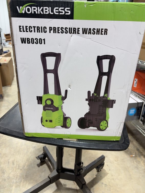 WORKBLESS WB0301 Electric Pressure Washer 120V 60Hz, Green, Includes Gun