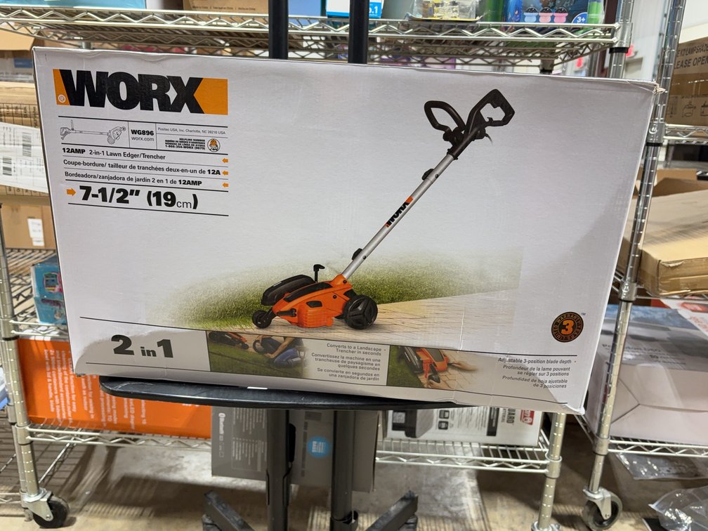 WORX WG896 12AMP 2-in-1 Lawn Edger/Trencher 7-1/2" Blade With 3-Year Warranty