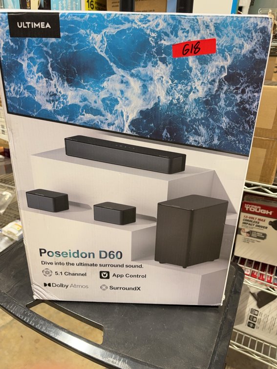 ULTIMEA Poseidon D60 5.1 Channel Dolby Atmos Soundbar System with Subwoofer