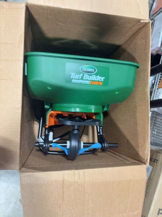 Scotts Turf Builder EdgeGuard Mini Broadcast Spreader Lawn Seeder
