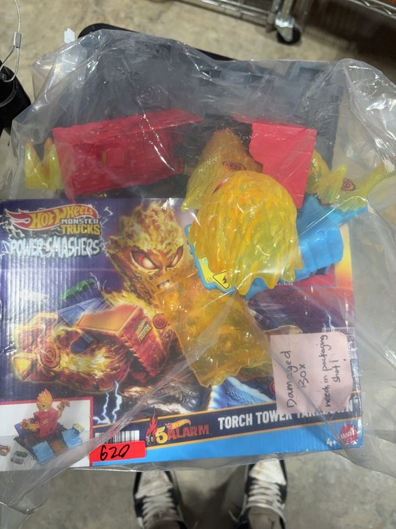 Hot Wheels Monster Trucks Power Smashers Torch Tower Playset, Damaged Box