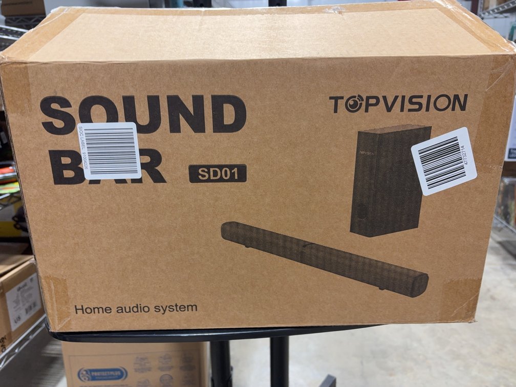 TOPVISION SD01 Sound Bar Home Audio System With Subwoofer New In Box