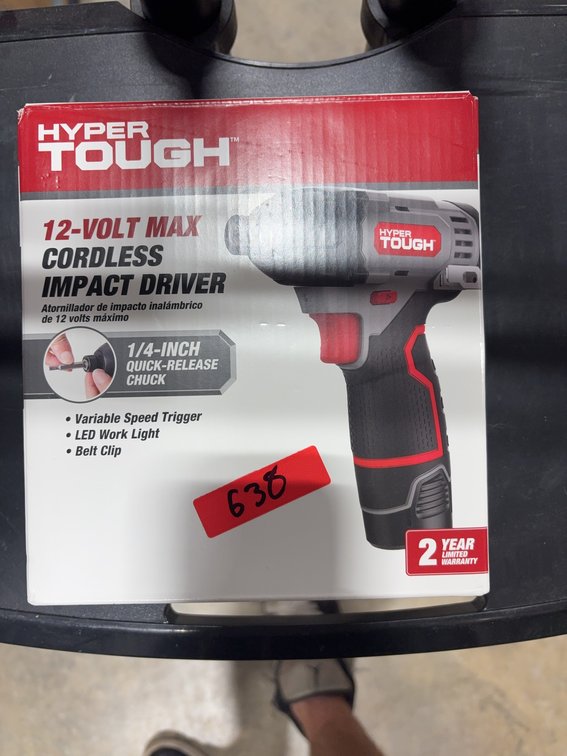 Hyper Tough 12V Max Cordless Impact Driver Kit With Battery and Charger