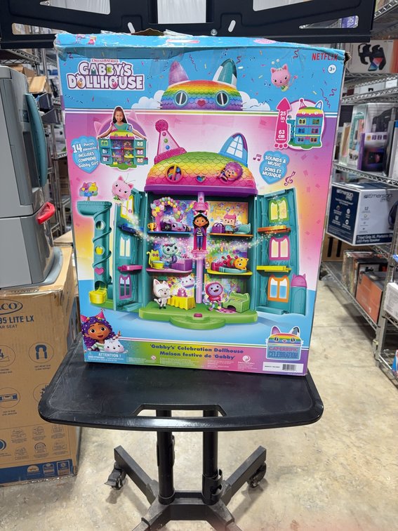 Gabby's Dollhouse Celebration Dollhouse Playset With 14 Pieces, Sounds, Music
