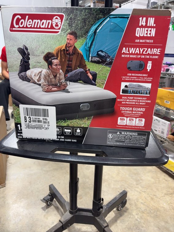 Coleman AlwayzAire 14" Queen Air Mattress with USB Dual Pump and Tough Guard Material