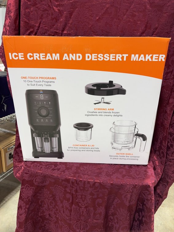 Ice Cream and Dessert Maker YH-BQL01 with 10 One-Touch Programs, BPA-Free 2x500ml