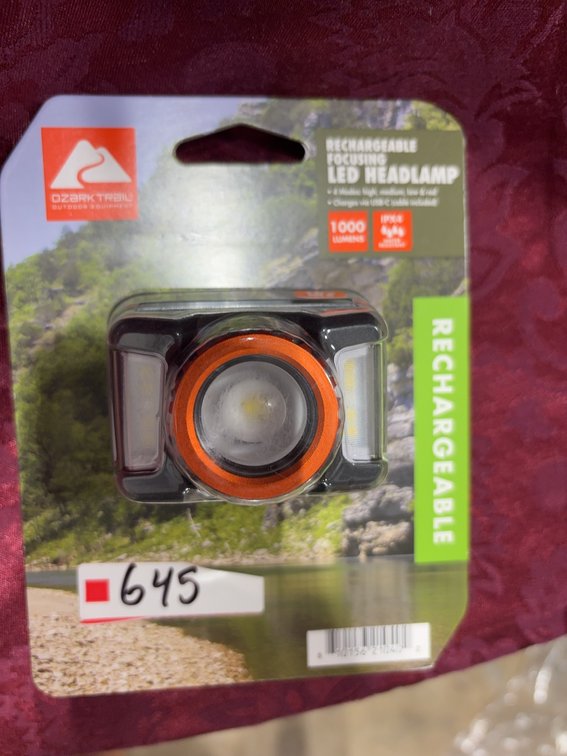 Ozark Trail Rechargeable Focusing LED Headlamp, 1000 Lumens, 4 Modes