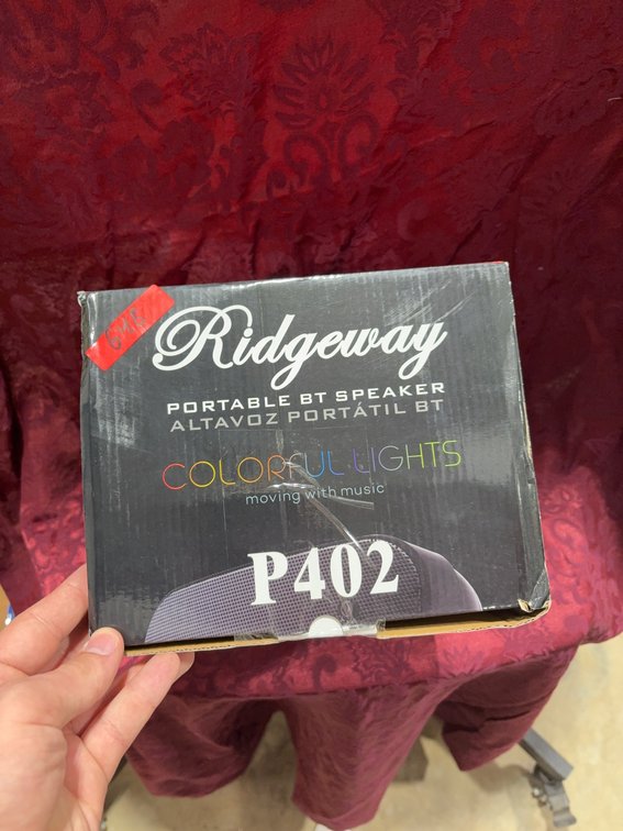 Ridgeway P402 Portable Bluetooth Speaker with 4-Inch Driver and Colorful Lights