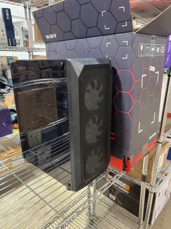 Gaming Computer With GeForce GTX Graphics Card, Three Front Fans, Glass Side Panel, ATX Case